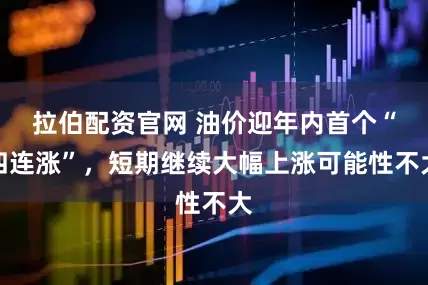 拉伯配资官网 油价迎年内首个“四连涨”，短期继续大幅上涨可能性不大